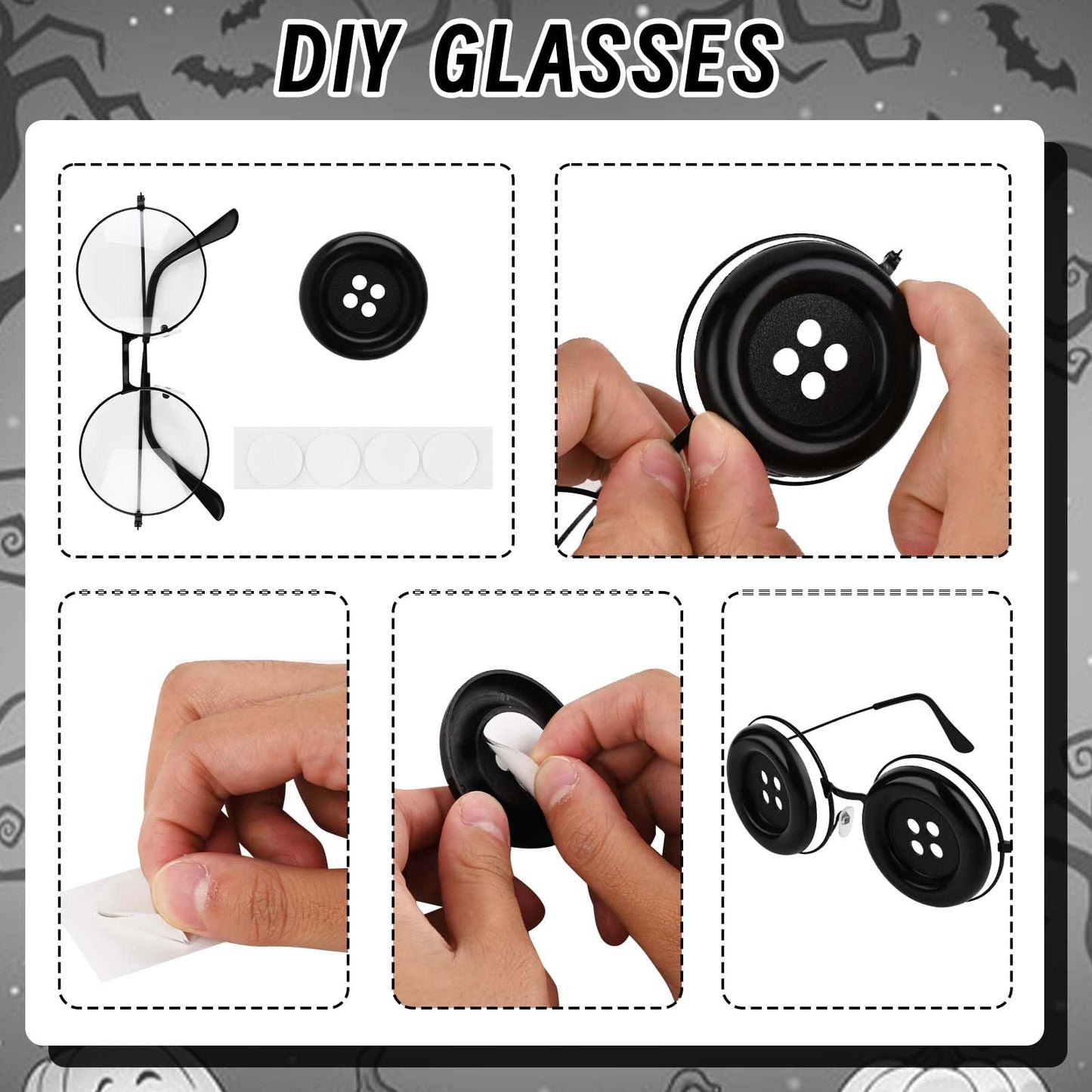 Coraline button eyes glasses for cosplay fans