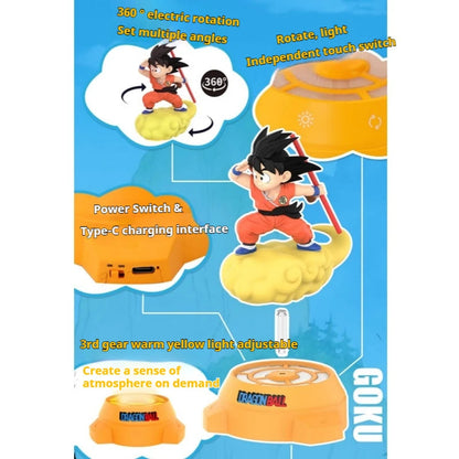 Dragon Ball Goku rotating night light figure lamp room decor