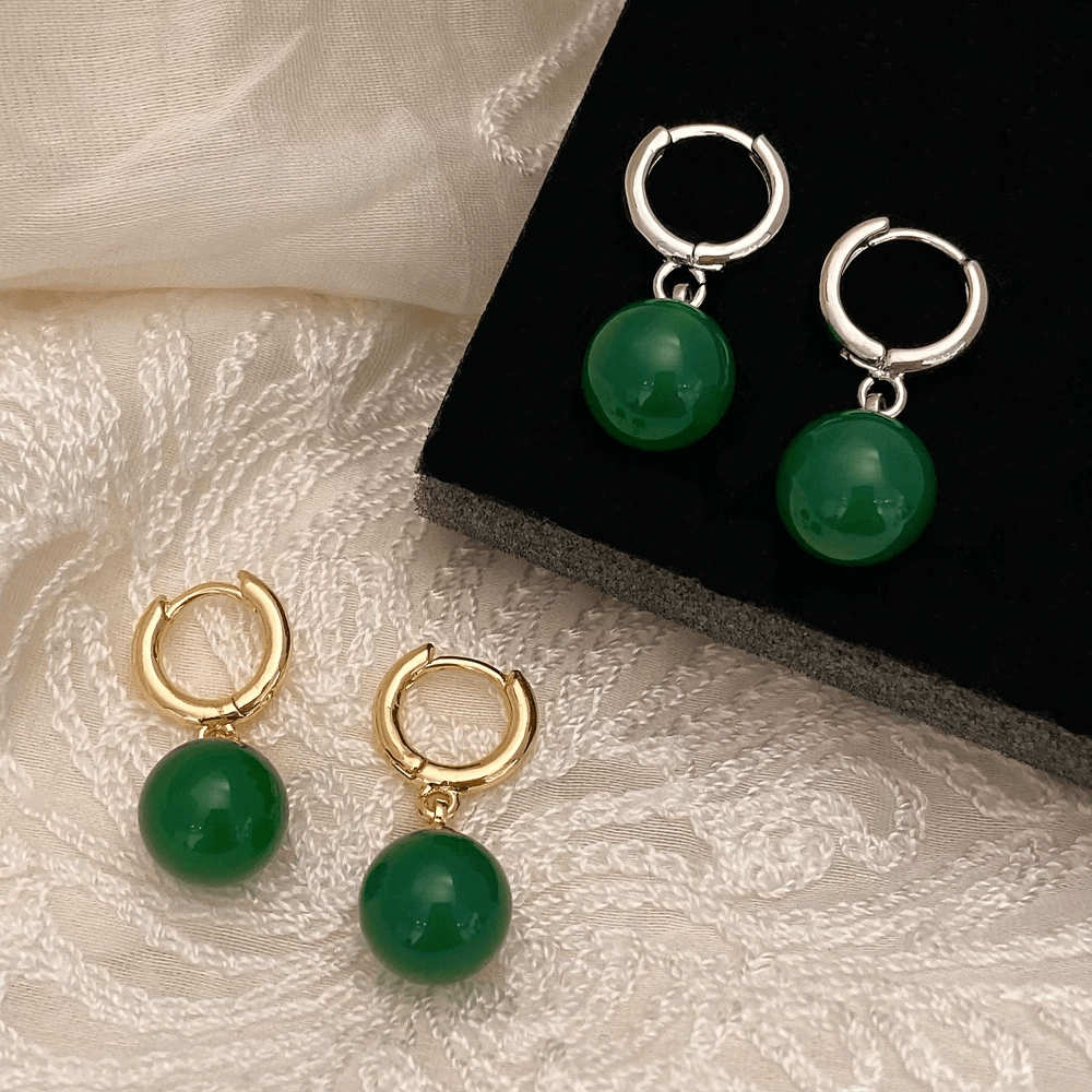 Green Fusion Potara Earrings