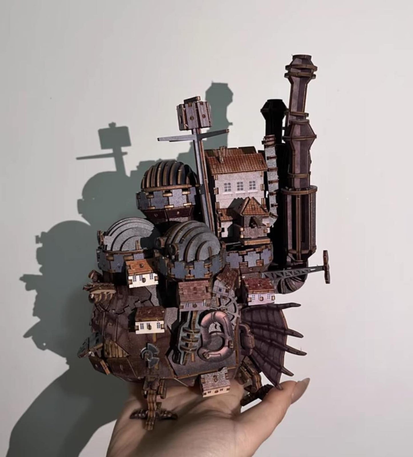 Howl's Moving Castle 18cm DIY wooden puzzle kit assembled model