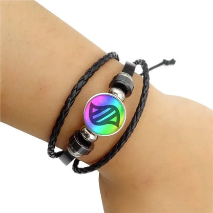 Mega Evolution stone leather bracelet for Pokémon fans